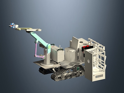 Modern apple picking robot 3d model