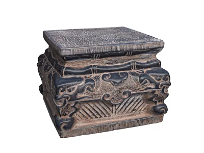 Traditional Carved Stone Sculpture With Intricate Patterns And Classical Design 3d model