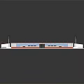 Football Stadium Design With Green Pitch Red and White Stands Roof and Seats