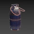 Durable Blue Metal Household Gas Cylinder With Red Hose And Valve