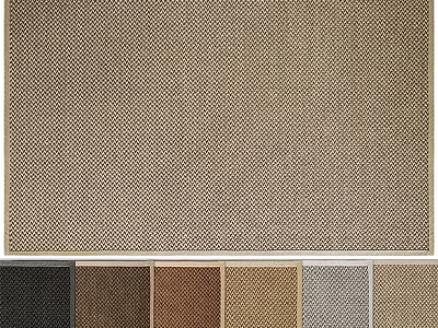 Square Carpet With Checkerboard Pattern And Multiple Color Options 3d model