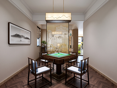 New Chinese Chess Room Chess Room Tea Room model