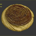 Delicious Round Pastry With Chocolate Frosting And Sprinkles On Light Yellow Dough