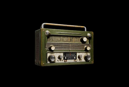 World War II radios, old radio recorders, World War II dilapidated machines. 3d model