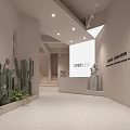 Studio Door Head Simple Style No Main Lamp Advanced Sense Bar Counter Stairwell Water Bar Rest Area Reception Area Window 3d model
