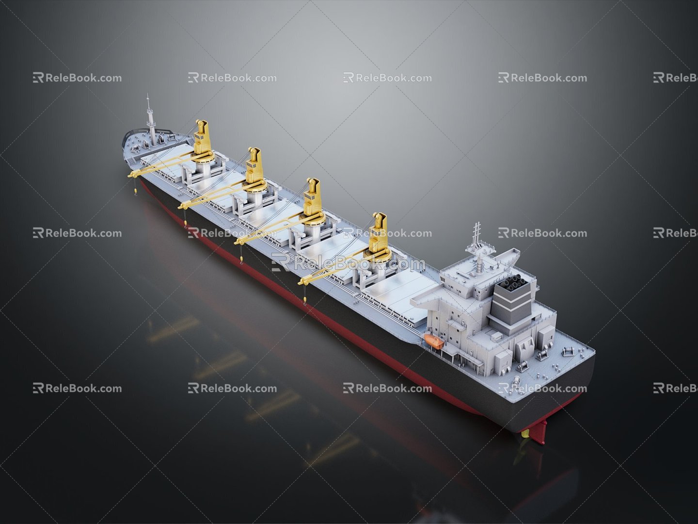 Bulk carrier large cargo ship cargo ship small cargo ship 3d model