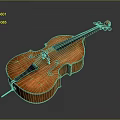 Classical Wooden Cello Acoustic Musical Instrument With Natural Glossy Wood Finish Design