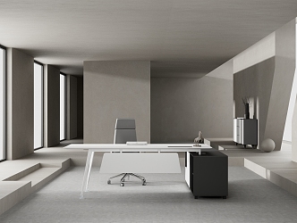 Modern office desk and chair master desk 3d model