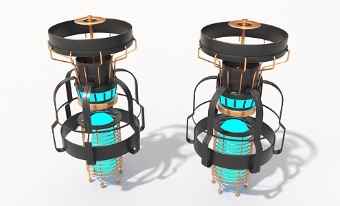 reactor voltage equipment concentrator column hard surface machinery high-tech industrial parts 3d model