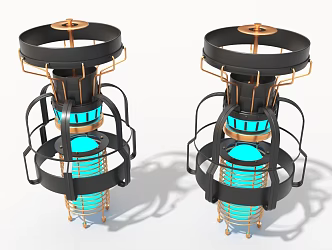 reactor voltage equipment concentrator column hard surface machinery high-tech industrial parts 3d model