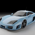 Light Blue Sports Car With Sleek Body Design And Black Alloy Wheels