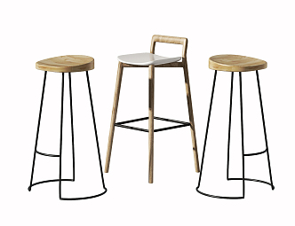 Modern Bar Stool Bar Chair 3d model