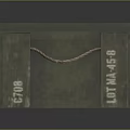 Green Military Style Wooden Crate With Vintage Labels And Metal Straps