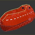 Modern Lifeboat Kayak 3d model