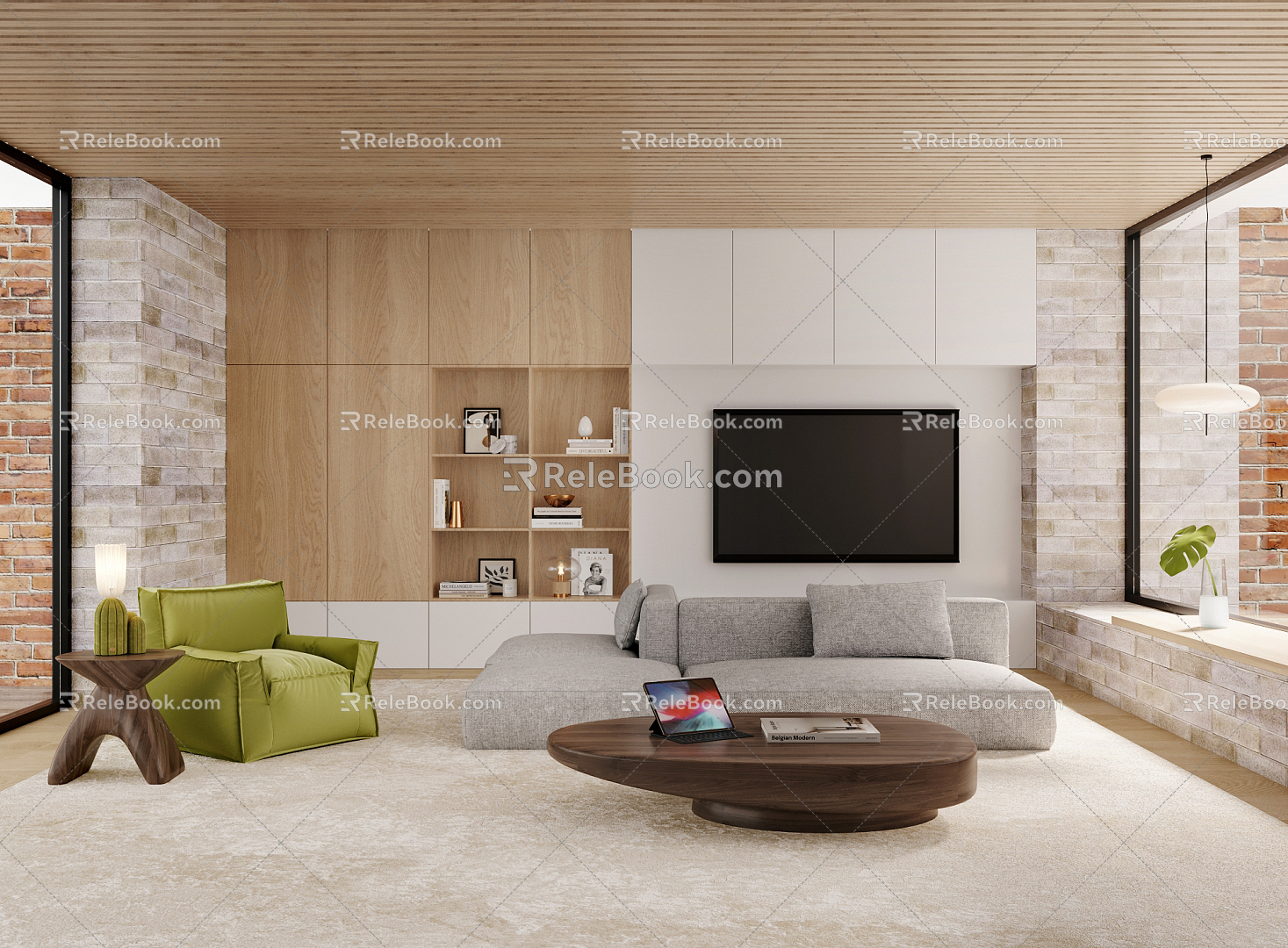 modern living room 3d model