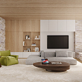 modern living room 3d model