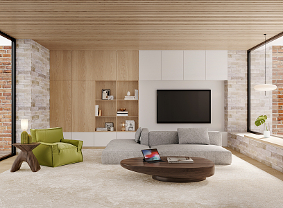 modern living room 3d model