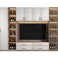 Modern TV Wall Unit With Storage Shelves Drawers And Decorative Items 3d model