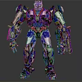 Futuristic Blue Robot With Detailed Mechanical Design And Metallic Armor Features