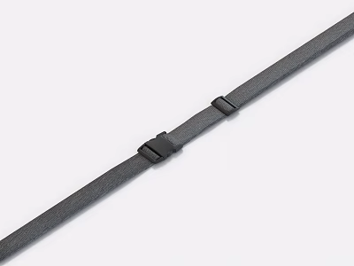 Black Adjustable Strap Featuring Two Durable Buckle Fasteners For Secure Hold 3d model