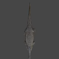 Realistic 3D Crocodile Model With Detailed Skin Texture And Lifelike Pose
