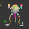 Game Movie Robot Character With Metallic Design Mechanical Limbs And Reflective Surface