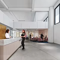 Modern Reception Area Interior With Stylish Desk Receptionist Waiting Seating And Large Windows