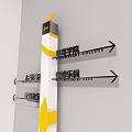 Taihe Village Wayfinding Signs With Various Designs Yellow Leaf Patterns And 20 Text