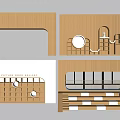 Library Backwall Library Bookshelf 3d model