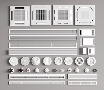 Modern air outlet air conditioning outlet 3d model