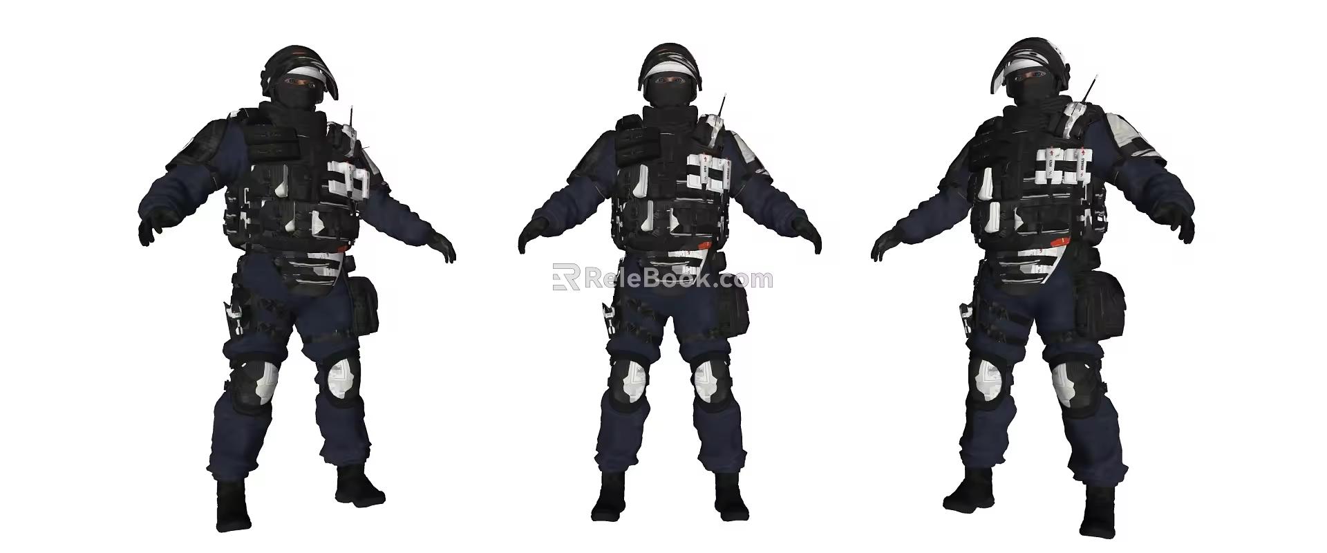 Modern Man Male Police 3d model