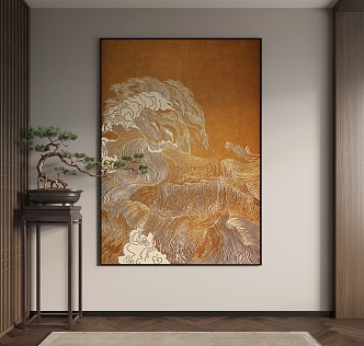 Hanging Painting Decorative Painting 3d model