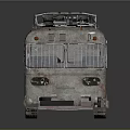 Old Rusty Vintage Bus With Aged Exterior Rusted Details And Roof Equipment