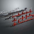 Industrial LOFT water pipe pipe valve iron pipe 3d model