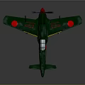 Green Model Airplane With Red Circles Propeller Landing Gear And Cockpit