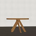 Simple dining table 3d model