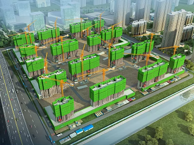 Modern Construction Site Construction Site Site 3d model