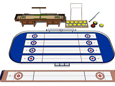 Modern Curling 3d model Modern Curling 3d model