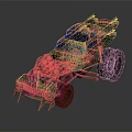 Custom Monster Truck With Open Cabin Large Tires And Rugged Metal Frame