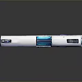 Futuristic White And Blue Pistol With Glowing Accents And Modern Sci Fi Design
