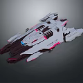 Futuristic Sci Fi Weapon Design Featuring White Pink Advanced Complex Structure