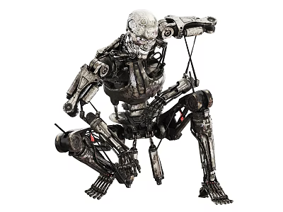 Industrial Mechanical Skeleton Equipment With Robotic Joints And Metal Structure 3d model
