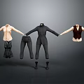 Modern Clothing Collection With Light Shirt Dark Pants Jumpsuit And Brown Vest