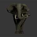 Gray Elephant With Black Blanket Featuring BEST WESTERN REWARDS Logo And Gold Tassels