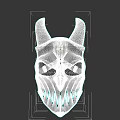 Stylish Golden Horned Hat with Mask Like Design and Ornate Details