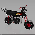 Stylish Black Red Motorcycle With Sporty Seat Rear Rack And Wheels