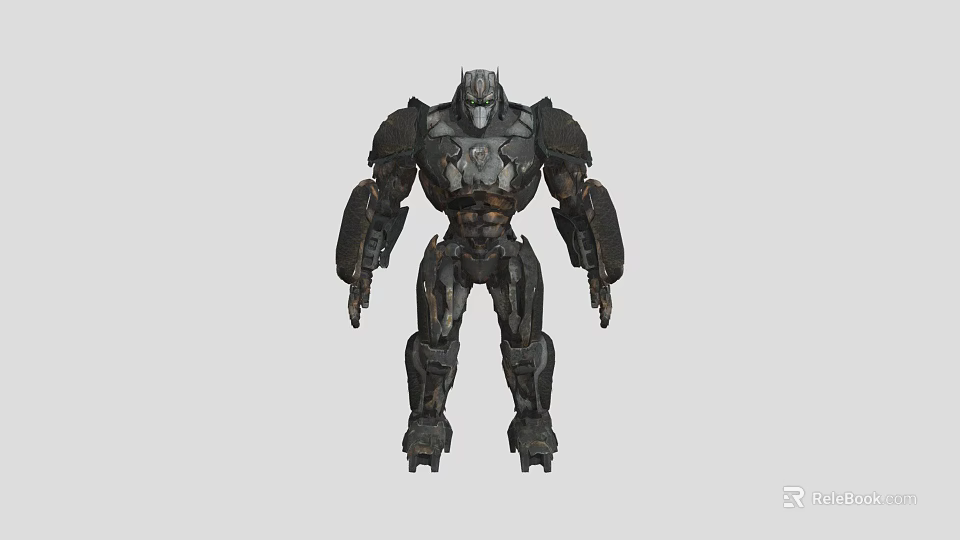 Game Movie Character Armored Robotic Figure With Mechanical Armor And Powerful Build 3d model 