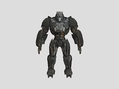 Game Movie Character Armored Robotic Figure With Mechanical Armor And Powerful Build 3d model