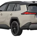 Beige SUV With Black Roof And Black Wheels Modern Exterior Design