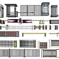 Various Types Of Security Gates Fencing Systems With Booths Railings And Designs